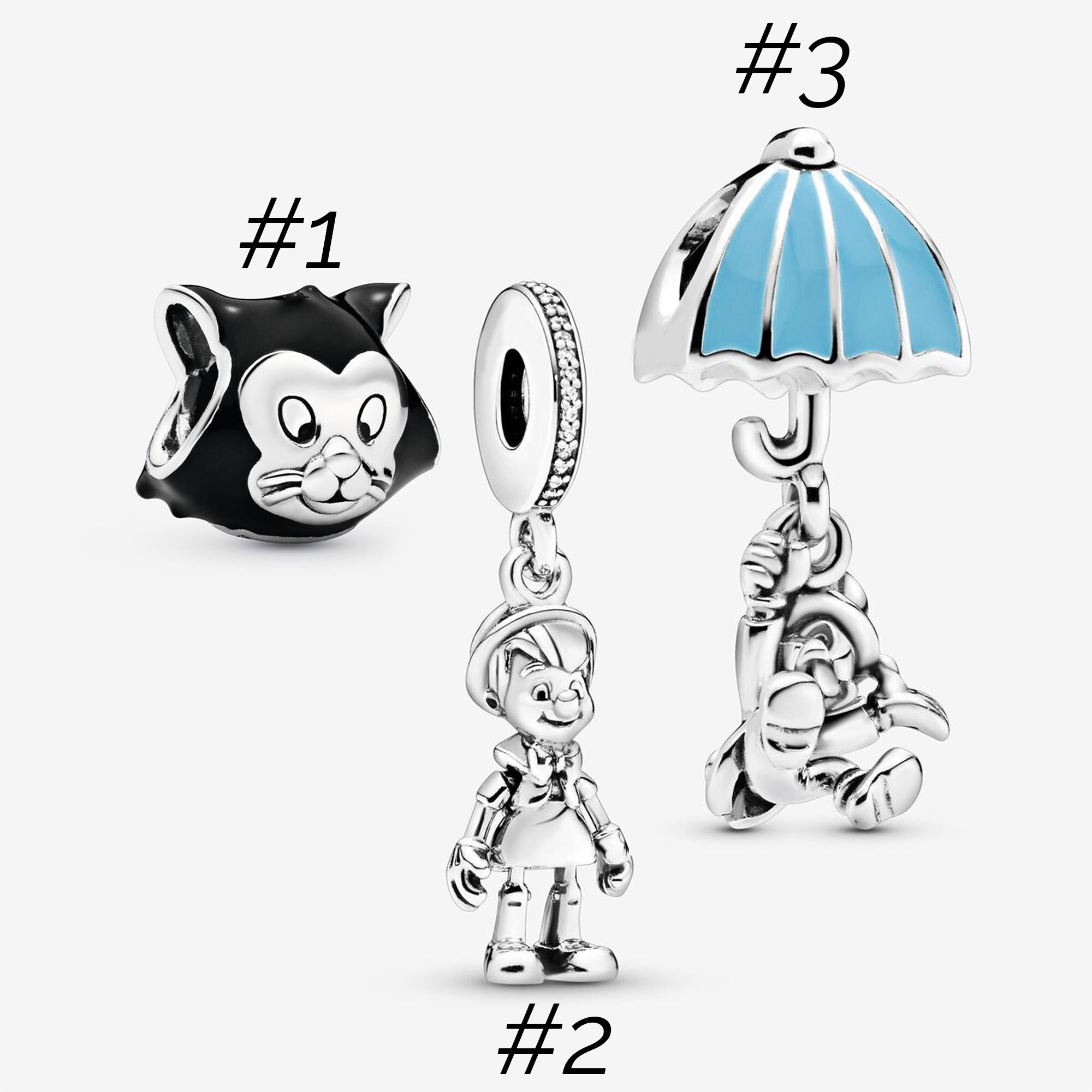 2020 Disney Pinocchio Charms fit Pandora Bracelet 925 Sterling Etsy