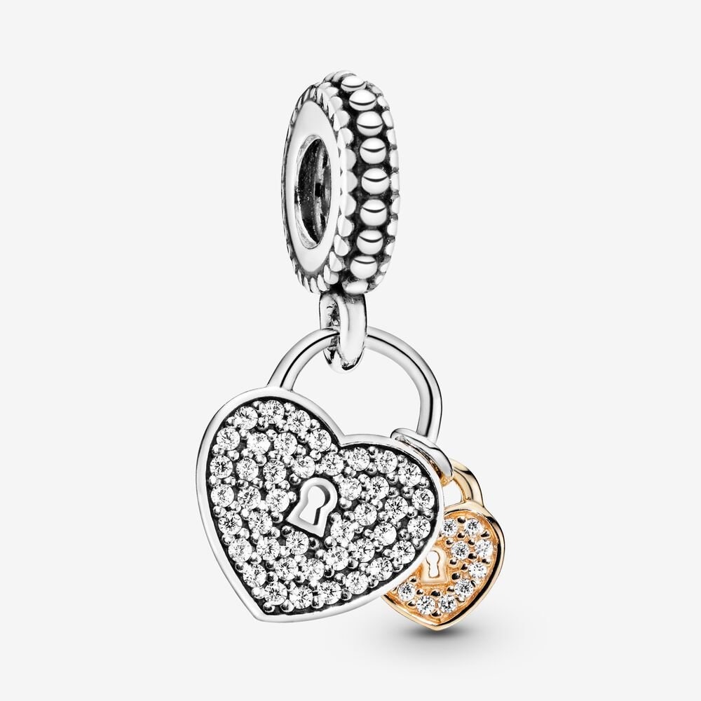 Love Locks Charm fit Pandora Bracelet in 925 Sterling Silver Etsy