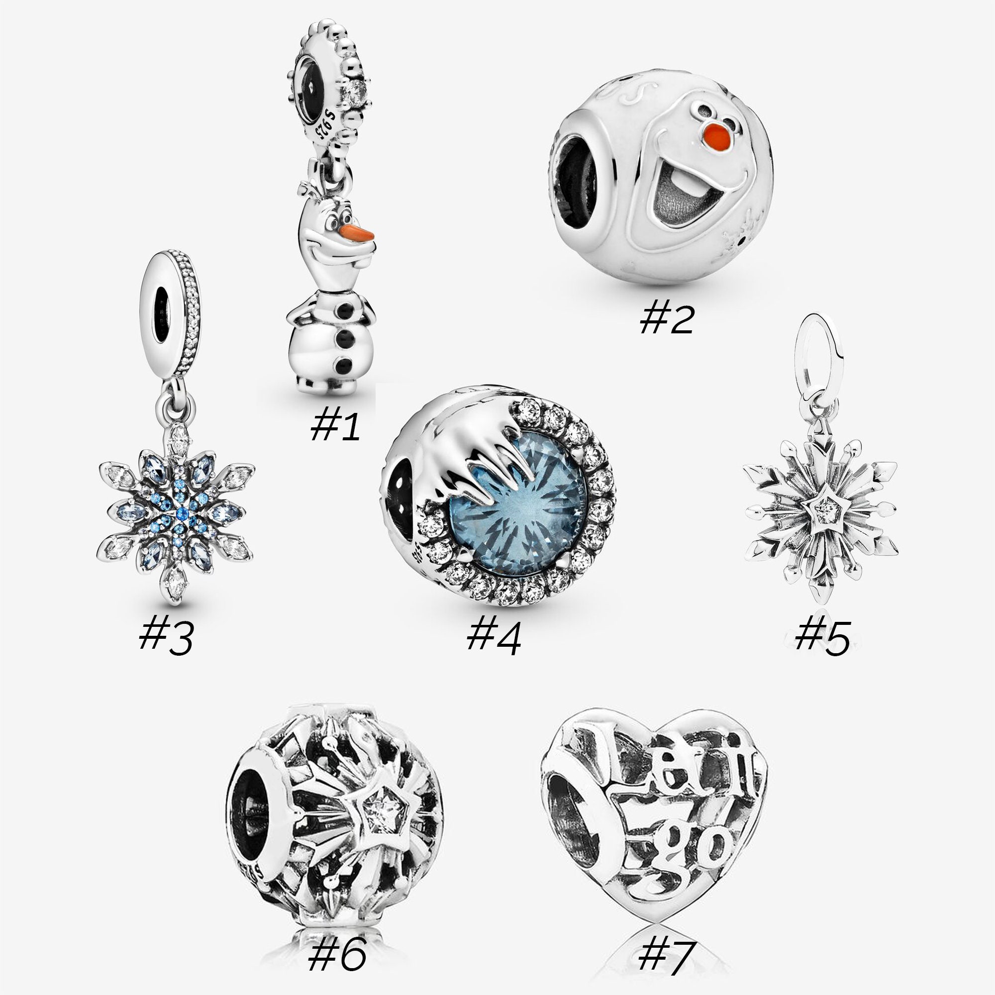 2020 Disney Frozen Olaf Charms fit Pandora Bracelet in 925 Etsy