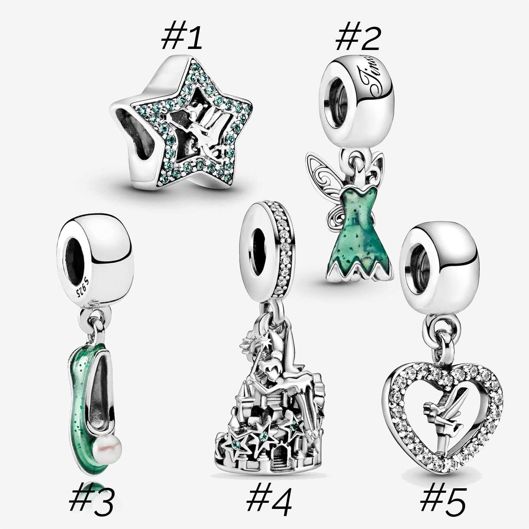 Latest Disney Tinker Bell Charms fit Pandora Bracelet in 925 Etsy