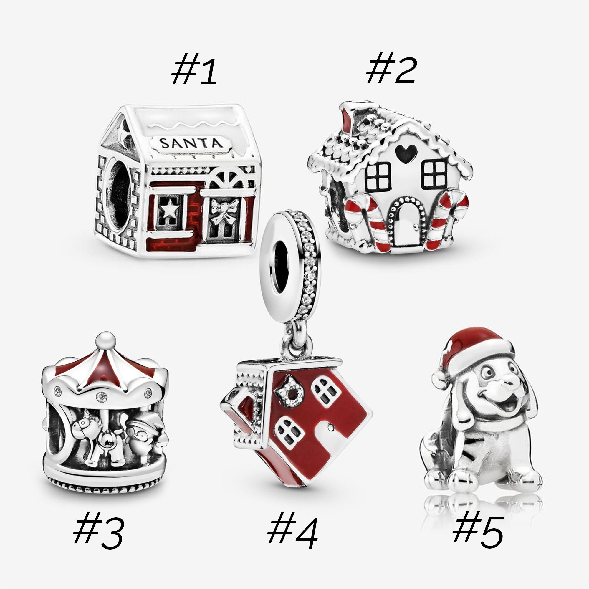 Christmas House Charms fit Pandora Bracelet in 925 Sterling Etsy