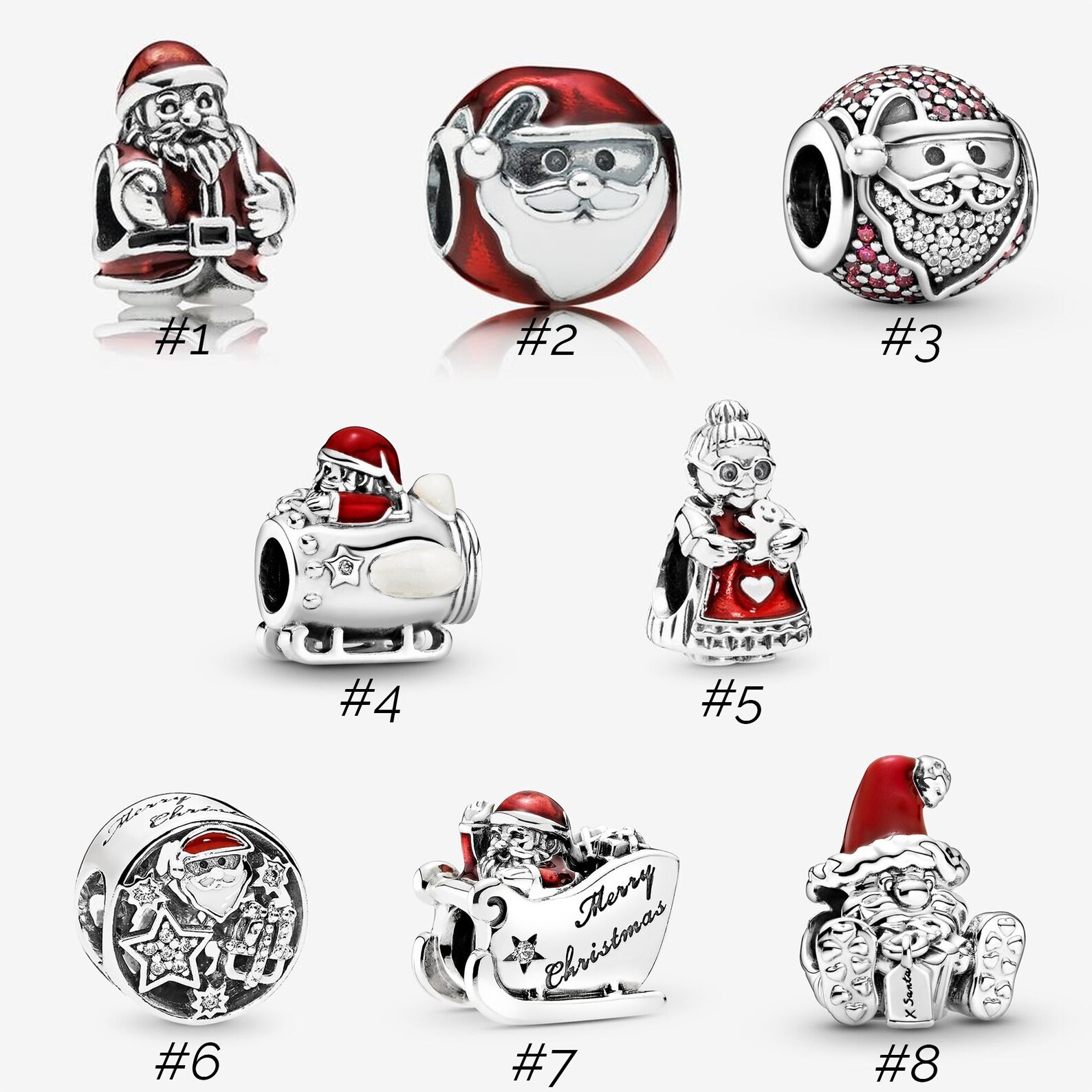 Weihnachten Weihnachtsmann Charms passen Pandora Armband in Etsy