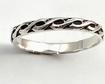 Jonc en argent sterling avec noeud celtique