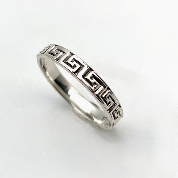 Greek Design Sterling Silver Band