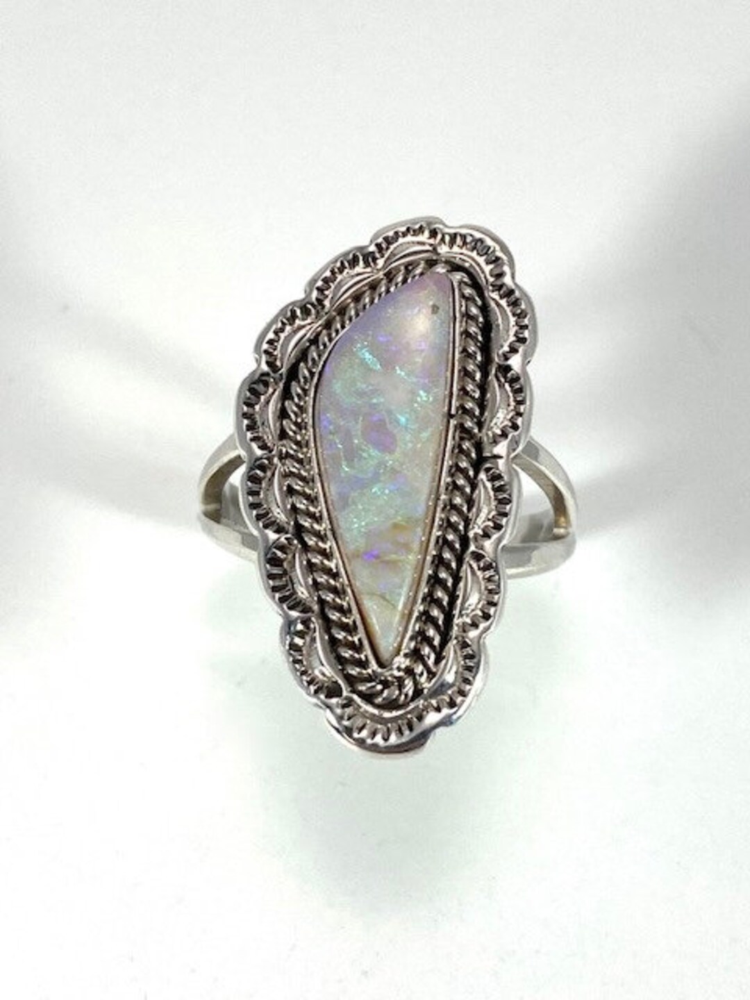 Laboratory Grown Opal Ring Size 8 1/2 Etsy