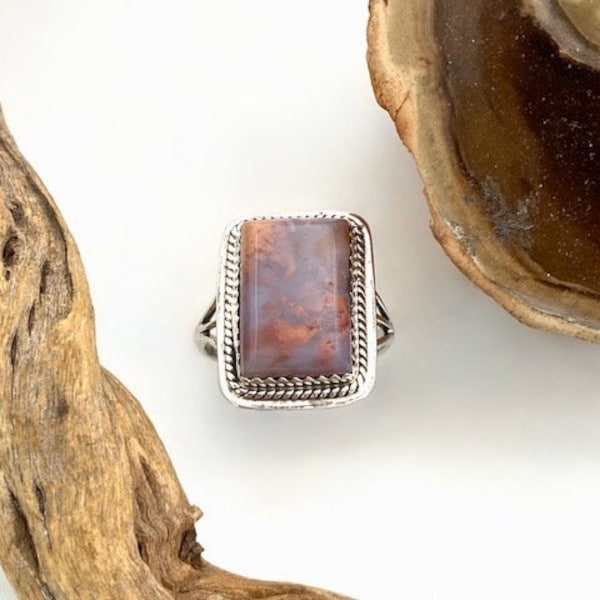 Petrified Wood Ring Etsy
