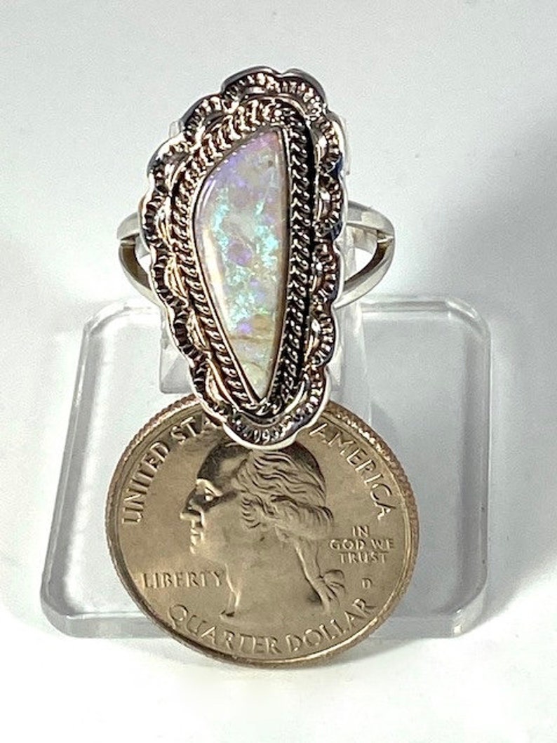 Laboratory Grown Opal Ring Size 8 1/2 Etsy