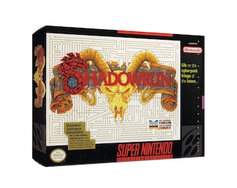 SNES Box & Tray Shadowrun NO GAME Included Gamer Gift for 