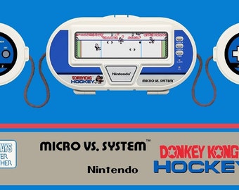 Donkey Kong Hockey Micro Vs System HK-303 Game & Watch Box and Manual - NO GAME included