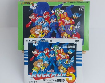 Rockman 5 Famicom Box & Tray - NO GAME Included - Etsy