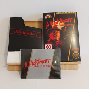 Manuale della scatola per NES di Nightmare on Elm Street, custodia antipolvere in polietilene - GIOCO NON incluso