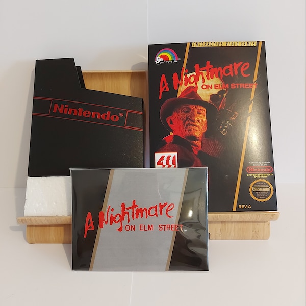 A Nightmare on Elm Street NES Box Manuel Poly Block Dust Cover - AUCUN JEU inclus