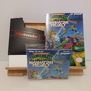 Teenage Mutant Ninja Turtles The Manhattan Project NES Box Manuale Poly Block Copertura antipolvere - NESSUN GIOCO incluso
