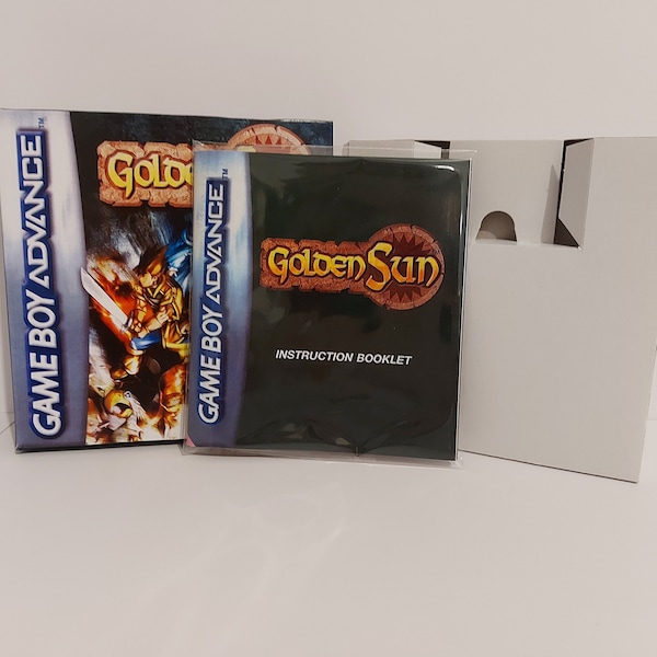 Boîte GameBoy Advance et manuel d'utilisation Golden Sun - JEU SANS inclus