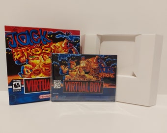 Jack Bros Virtual Boy  Box Manual & Tray -NO GAME included