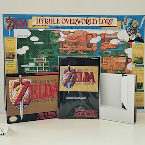 The Legend of Zelda Link to the Past SNES Box Handbuch Kartenhalter - KEIN Spiel enthalten Zelda Map Hyrule Map