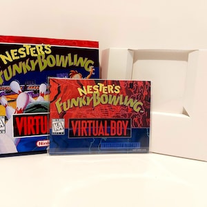 Nester's Funky Bowling Virtual Boy  Box Manual & Tray -NO GAME included