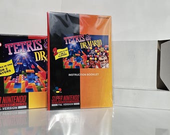 Tetris & Dr Mario SNES Box Manual and Tray NO GAME included