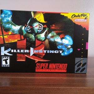 Killer Instinct SNES-doos, handleiding en dienblad GEEN SPEL inbegrepen