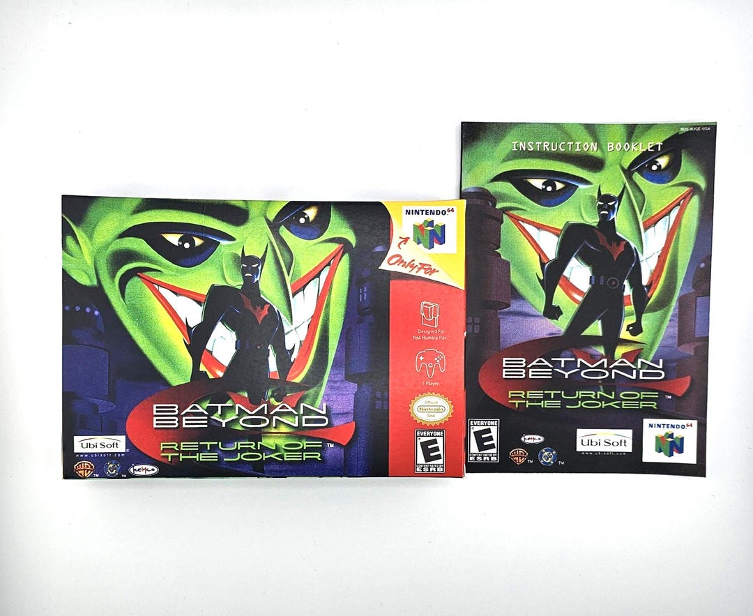 Batman Beyond Return of the Joker N64 Box Manual & Tray NO GAME