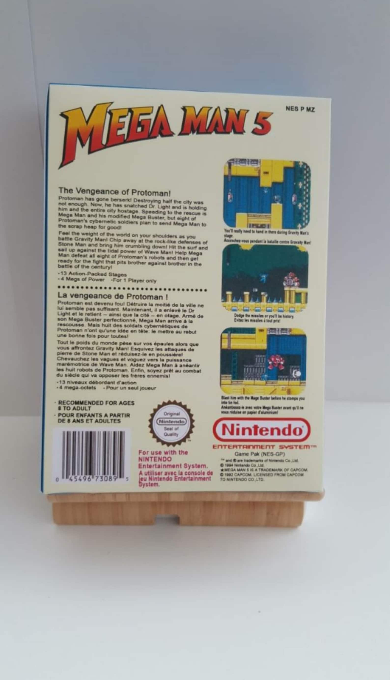 Mega Man 5 NES Box Manual Poly Block Dust Cover - NO GAME Included - Etsy