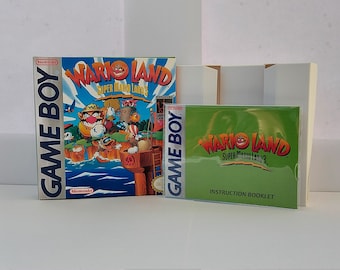 Wario Land Super Mario Land 3 Gameboy Box Manual & Tray - NO GAME included