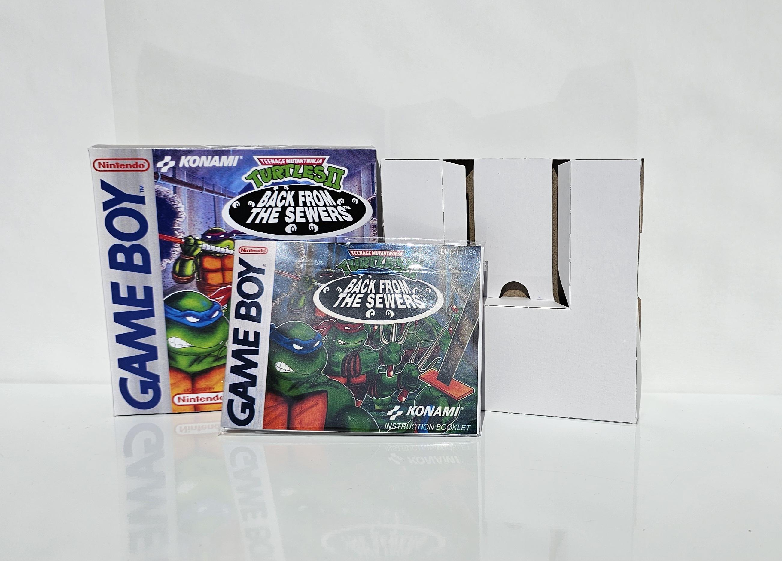 TMNT Back From the Sewers Gameboy Box Manual & Tray - NO GAME
