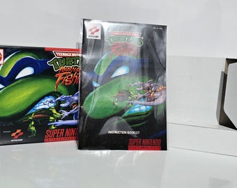 TMNT Turtles Tournament Fighters SNES Box Manual Tray NO Game included