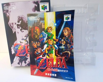 Legend of Zelda Ocarina of Time Japanese N64 Box and Tray NO GAME included