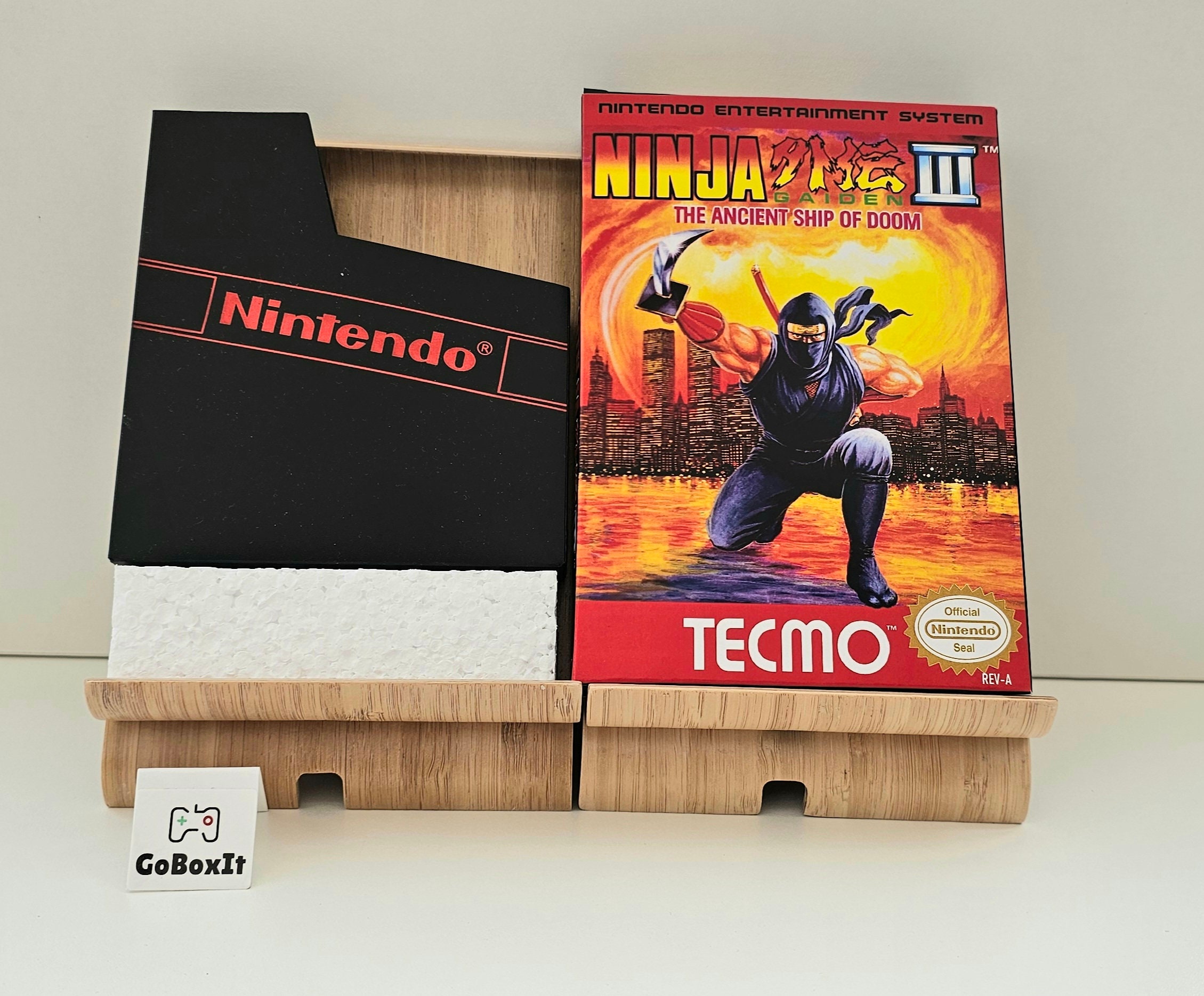 Ninja Gaiden 3 the Ancient Ship of Doom NES Box Manual Poly Block