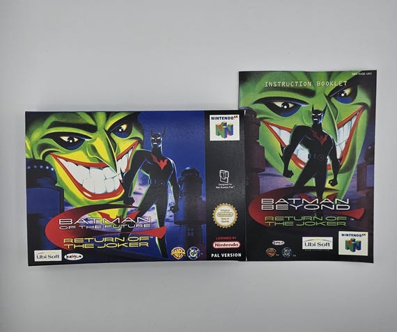Batman Beyond Return of the Joker N64 Box Manual & Tray NO GAME