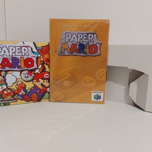 Paper Mario N64 Box Manuale Vassoio NESSUN GIOCO incluso