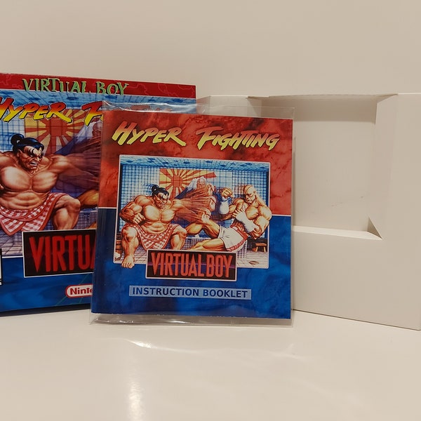 Hyper Fighting Virtual Boy  Box Manual & Tray -NO GAME included