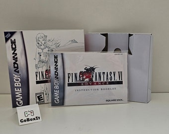 Final Fantasy VI Gameboy Advance Box Manual & Tray - NO GAME