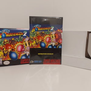 Super Bomberman 2 SNES Box Manual and Tray NO GAME included