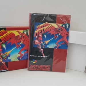 Super Metroid SNES-doos, handleiding en dienblad (game niet inbegrepen)