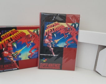 Super Metroid SNES Box Manual and Tray (No Game included)