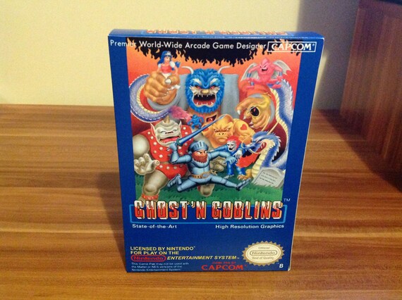 Ghost N Goblins NES Box Manual Poly Block Dust Cover - NO GAME