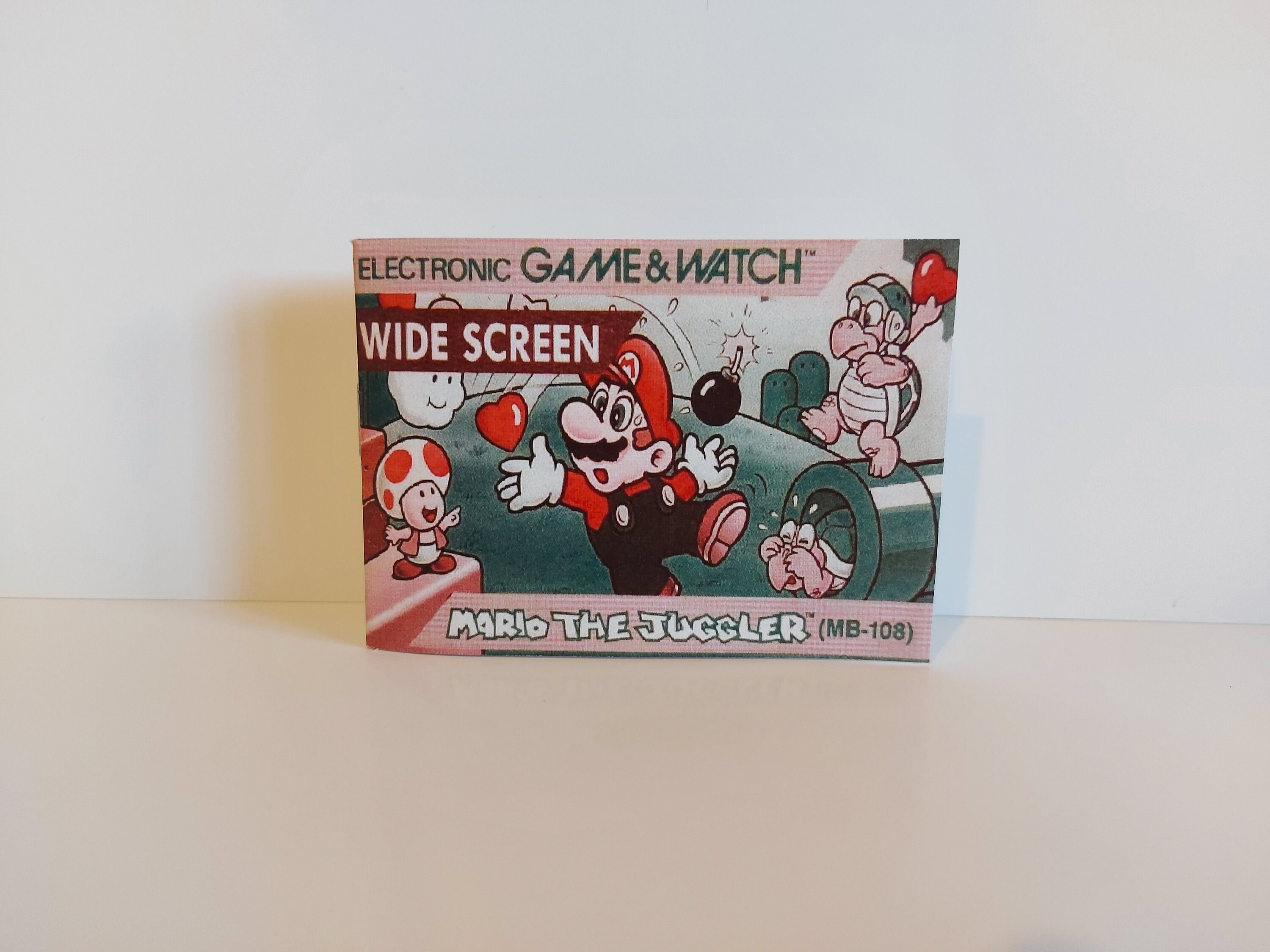 Mario the Juggler Game & Watch MB-108 Box Manual and Tray - NO