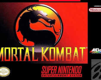 Mortal Kombat SNES Box Manual and Tray NO GAME included