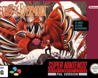 Secret of Evermore SNES ボックスマニュアルとトレイ ゲームは含まれ