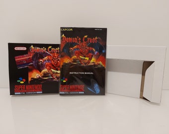 Demon's Crest SNES Box Manual and Tray NO GAME included