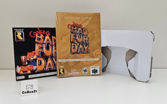 Conkers Bad Fur Day N64 Box Manual Tray NO GAME Included - Etsy