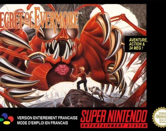 Snes Replacement Box Manual Tray Secret Of Evermore No Etsy Uk