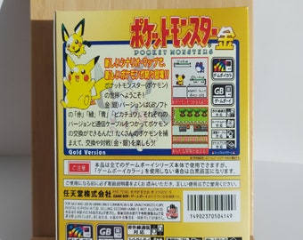 Pocket Monsters Pokemon Gold Japanese Game Boy Color Box Pocket Monsters Pokemon Gold Japanese Game Boy Color Box