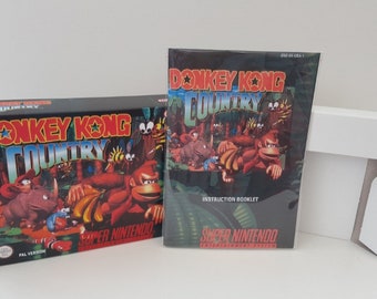 Donkey Kong Country SNES Box Manual and Tray NO GAME included