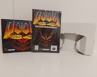 Doom 64 N64 Box Manual Tray NO GAME included