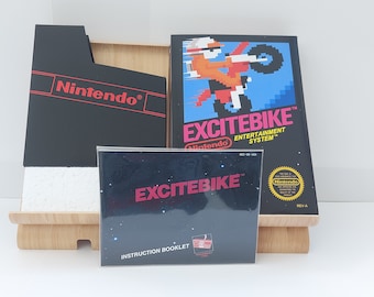 Excite Bike NES Box Manual Poly Block Dust Cover - NO GAME included