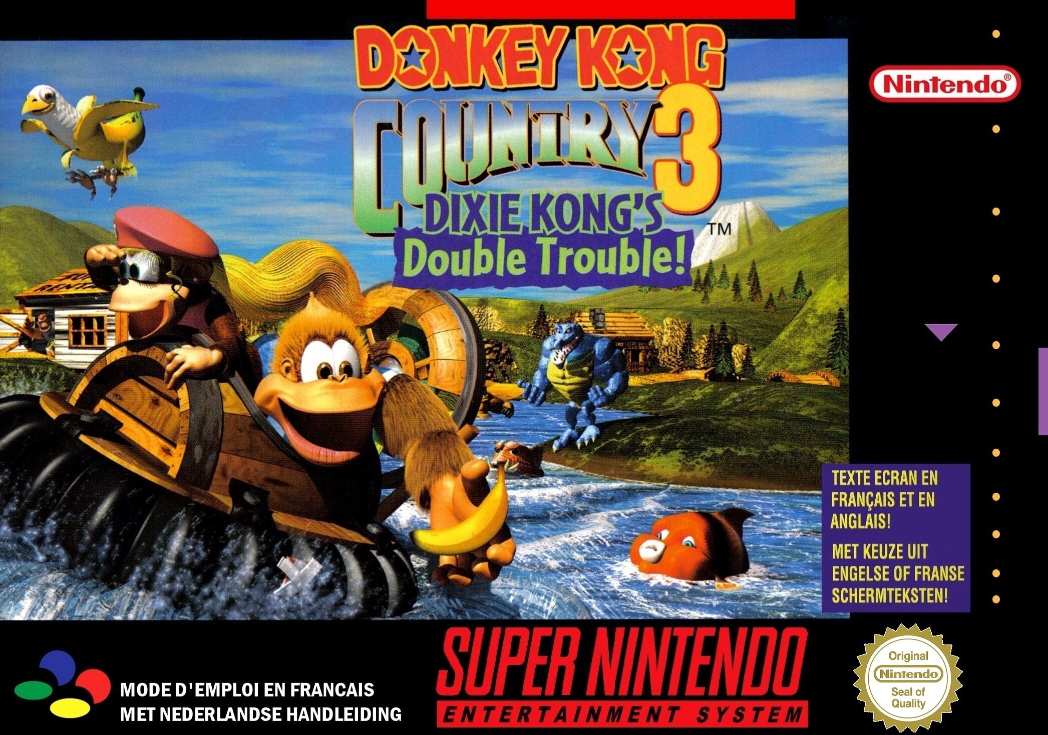 Donkey Kong Country 3 SNES Box Manual and Tray NO GAME