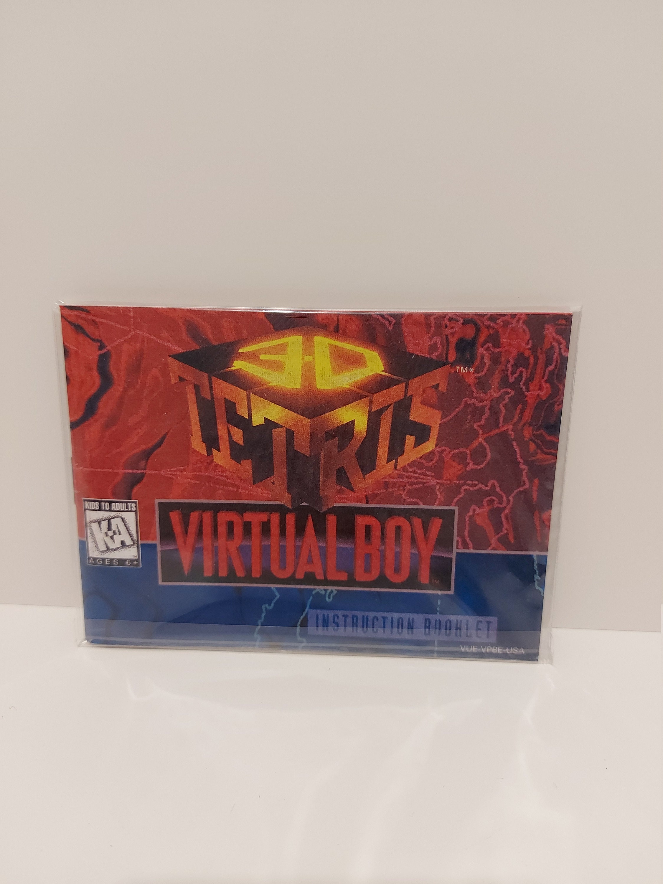 3D テトリス バーチャルボーイ ボックス マニュアル & トレイ - ゲーム